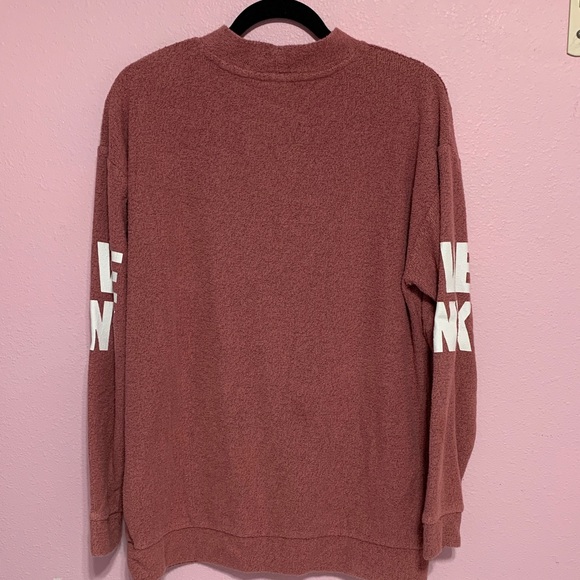PINK Victoria's Secret Pink Mock Neck Pullover Sweater M - Picture 2 of 6